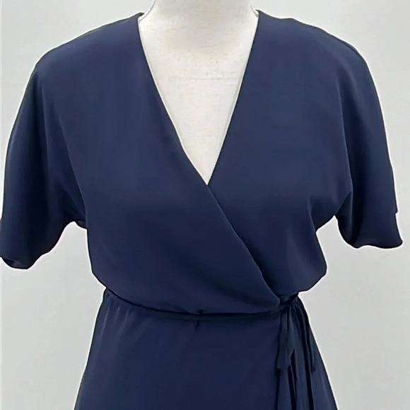 Aritzia Babaton Wallace True Wrap Dress in Navy - Size XS - Picture 3 of 7